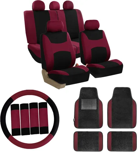 Vista 10 de FH Group FH-FB030115 Combo Set: Fundas de asiento de tela ligera y brisa (Aptas para bolsa de aire y división) W. FH2033 + F14407 Alfombrillas