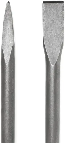 Vista 4 de XtremepowerUS Cinceles de hormigón plano y punta de 2 piezas para martillo eléctrico de demolición de 5/8 pulgadas, vástago hexagonal de 2 piezas