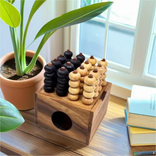 Vista 7 de Winshare Puzzles and Games Juego de estrategia de madera 3D Cuatro en una fila