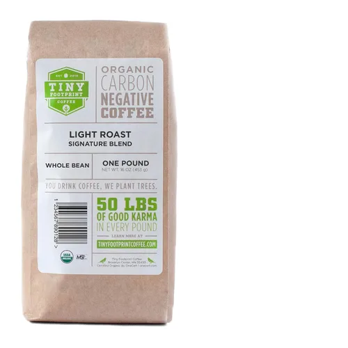 Vista 9 de Café de grano entero orgánico de Tiny Footprint, tostado ligero, bolsa de 3 libras