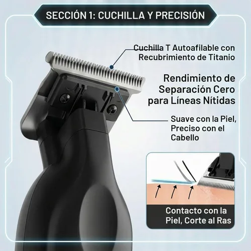 Vista 2 de 2299 Cortadora de pelo para hombres, kit de corte de pelo profesional inalámbrico para barbero, recargable por USB