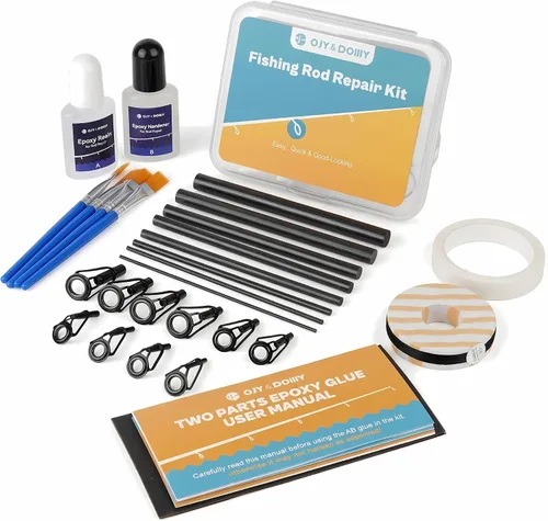 Vista 7 de Fishing Rod Repair Complete Kit,Pole&Tip Replacement with Supplies 33 EU