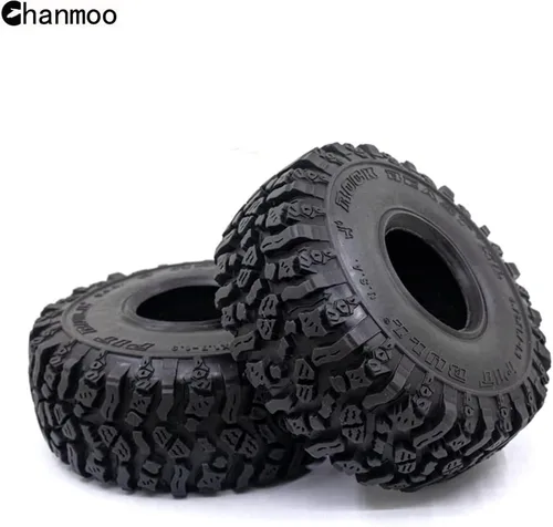 Vista 9 de Llantas de metal Beadlock de 1.9 y neumáticos de oruga hexagonal de 4.724 in con insertos de espuma para 1:10 RC Crawler Axial SCX10 III TRX4 Redcat