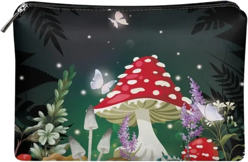 Vista 17 de Flashideas Bolsa de maquillaje portátil de cuero impermeable bolsa de cosméticos embrague maquillaje cepillo bolsa, Estampado De Mármol Azul 1