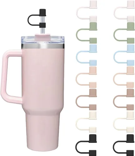 Vista 8 de 7 Piezas Tapas Protectoras de Pajilla para Copa Stanley, Simples de 10mm (0.4 pulgadas) Tapas de Pajilla de Silicona para Accesorios de Vaso Stanley