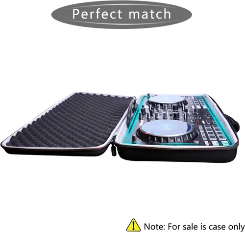 Vista 4 de LTGEM - Funda rígida de EVA para Numark Mixtrack Pro FX - Controlador de DJ de 2 cubiertas - Bolsa protectora de almacenamiento