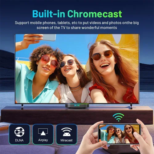 Vista 8 de Android 14,0 TV Box RK3518 Quad Core 2GB RAM 32GB ROM 4K, WiFi dual 6, BT5.0
