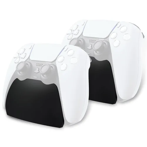 Vista 12 de PlayVital Solid Black Controller Display Stand for ps5, Gamepad Accessories Desk Holder for ps5 Controller with Rubber Pads