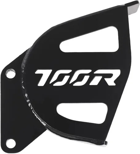 Vista 2 de CHEDA Protector de cubierta de piñón de guía de cadena compatible con Yamaha Raptor 700 R 2006-2020 Guía de ahorro de cadena de acero negro