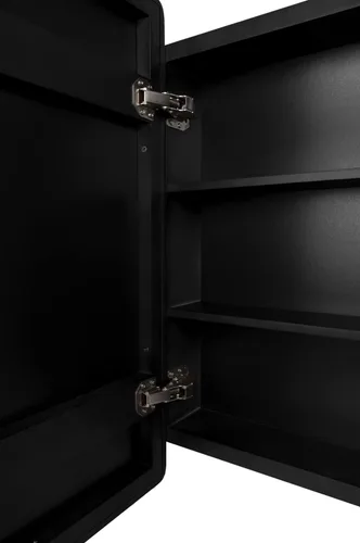 Vista 4 de Organizador de botiquín con marco de madera de 16 pulgadas de ancho y 24 pulgadas de alto con montaje en superficie de espejo o instalación en pared