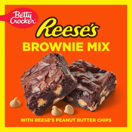 Vista 4 de Betty Crocker Reese's Brownie Mix con chips de mantequilla de maní Reese's, 16 onzas