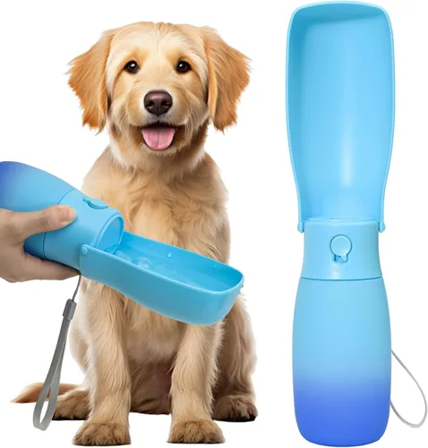 Vista 11 de Botella de agua para perros, cuenco de agua de viaje para cachorros, dispensador de agua portátil a prueba de fugas para cachorros, botella de agua