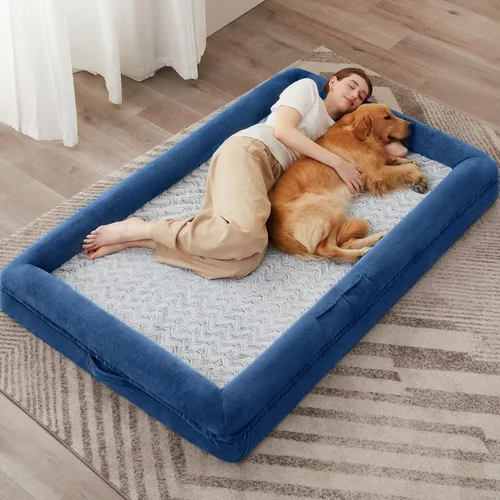 Vista 19 de WNPETHOME Cama extragrande XL para perro, sofá lavable para perro con funda impermeable extraíble, sofá cama grande ortopédica para mascotas