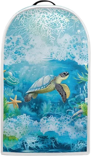 Vista 45 de Talayituse Cubierta antipolvo para licuadora con estampado de tortuga de playa, cubierta de protección de huellas dactilares para batidora de pie