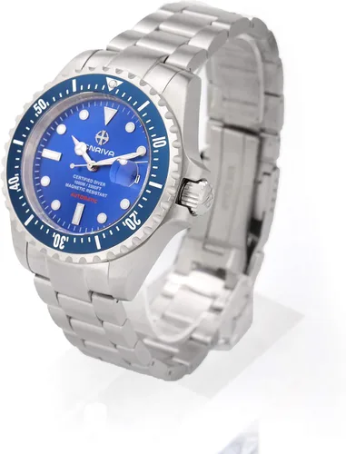 Vista 2 de ENRIVA 1000 Meter Men's Automatic Pro Dive Mens Watch Diving Watches Self-Wind Professional Diver Watches for Men Azul