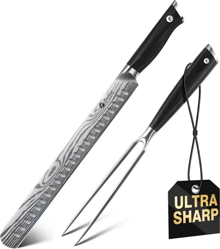 Vista 9 de FINTISO Cuchillo de filete de 7 pulgadas, cuchillo japonés súper afilado