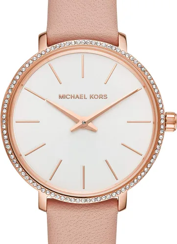 Vista 4 de Michael Kors Reloj mini Pyper de acero inoxidable de dos manos para mujer MK1041 - Reloj de acero inoxidable de dos manecillas