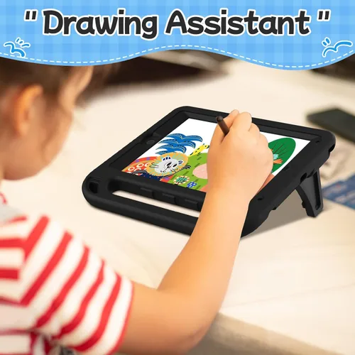 Vista 9 de BMOUO Funda para niños para iPad 9.7 2018/2017/iPad Air 2/1/Pro 9.7 - Protector de pantalla integrado con mango a prueba de golpes, funda