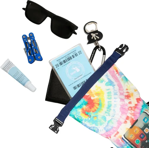 Vista 5 de geckobrands Bolso impermeable para teléfono con bolsa seca de 2L y correa ajustable, protege tu teléfono y objetos de valor mientras estás