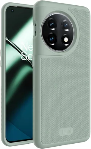 Vista 11 de TUDIA DualShield Grip - Funda protectora para OnePlus 11 5G (2023), MergeGrip, de doble capa, a prueba de golpes, delgada, de grado militar, Verde