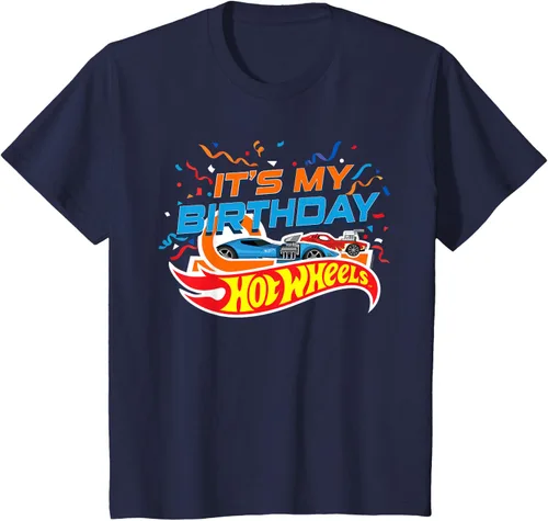 Vista 8 de Kids Hot Wheels It's My Birthday Confetti Camiseta
