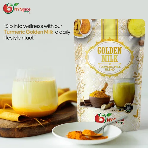 Vista 6 de NY SPICE SHOP Golden Milk Superfood en polvo – 4 onzas (onza) Instant Latte Mix Superfood con cúrcuma – Mezcla de superalimentos de cúrcuma, canela