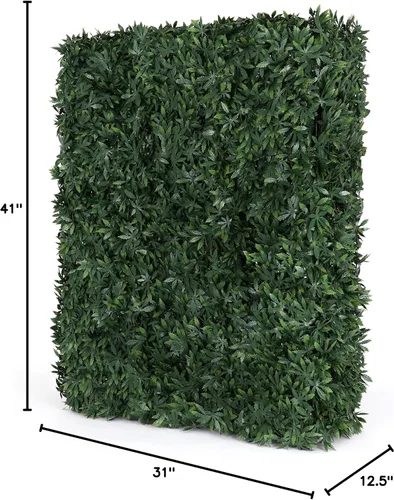 Vista 7 de Pared de seto de malezas artificial, planta de privacidad artificial para exteriores, gran sustituto de boj y hiedra, divisor de setos de bricolaje