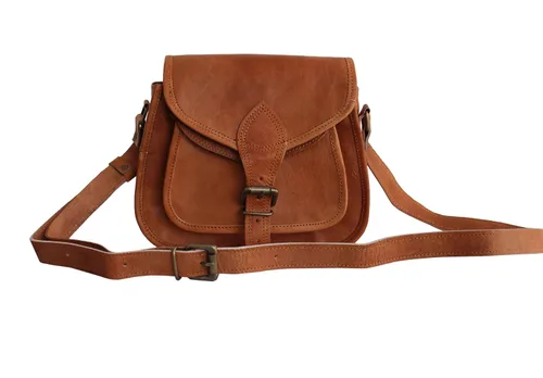 Vista 4 de LUST cartera bandolera de cuero, jipi, para viaje, para iPad, de 9 x 7 pulgadas, para mujer