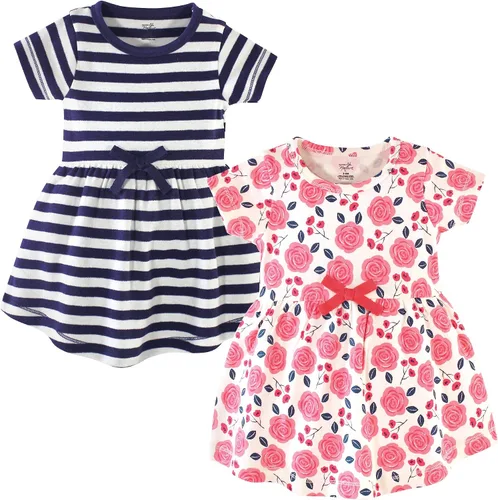 Vista 19 de Touched by Nature - Vestidos de manga corta y manga larga de algodón orgánico para niñas pequeñas, bebés y mujeres Manga larga con flores abstractas