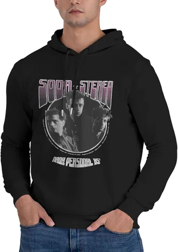 Vista 4 de Taijlao Soda Stereo Man'S Hoodie Sweatshirt Long Sleeve Casual Light Pullover Cotton Breathable Sweatshirt