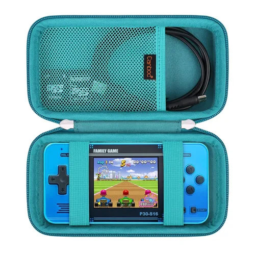 Vista 7 de Canboc Carrying Case for WELLST·G Handheld Game -Preloaded 220 Retro Video Games/ My Arcade Atari Pocket Player Pro Game Console, Mesh Pocket fits