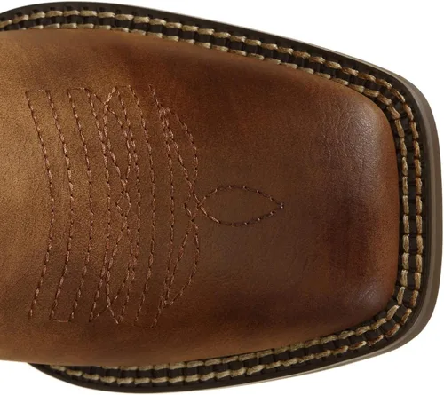 Vista 5 de Botas de vaquera SheSole para mujer, estilo vaquero occidental, puntera cuadrada ancha, pantorrilla ancha, color marrón