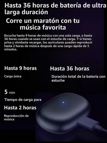 Vista 5 de XIAOMI Redmi Buds 4 Pro TWS - Auriculares inalámbricos Bluetooth 5.3 con cancelación activa de ruido, 3 micrófonos, 36 horas de vida, reducción