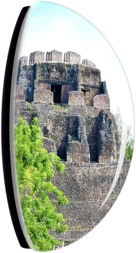 Vista 2 de Belice Caracol Mayan Ruins Cayo Nevera Imán 3D Cristal Turístico Ciudad Viaje Recuerdo Colección Regalo Fuerte Refrigerador Pegatina