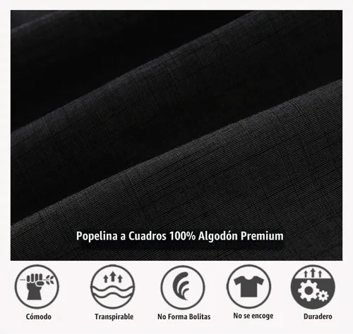 Vista 5 de Camisas occidentales de manga larga con botones para hombre, camisas a cuadros de ajuste regular Blkslub