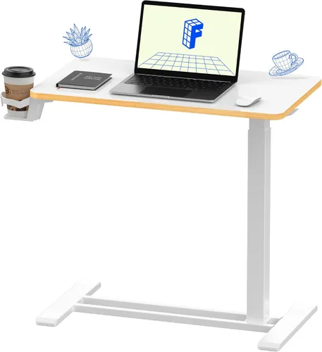Vista 16 de FLEXISPOT Escritorio Móvil de Pie con Ruedas Escritorio Neumático para Laptop Carrito de Computadora Rodante Móvil Altura Ajustable Pequeño Negro