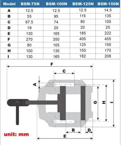 Vista 6 de KAKA INDUSTRIAL Tornillo de prensa de taladro, tornillo de sujeción de 3 pulgadas para perforación de precisión, fresado y carpintería BSM-75N
