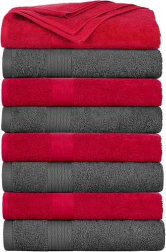 Vista 30 de Ample Decor Juego de 12 toallas de baño de 600 GSM, 100% algodón, 4 toallas de baño, 4 toallas de mano, 4 paños de lavado, absorbentes y suaves