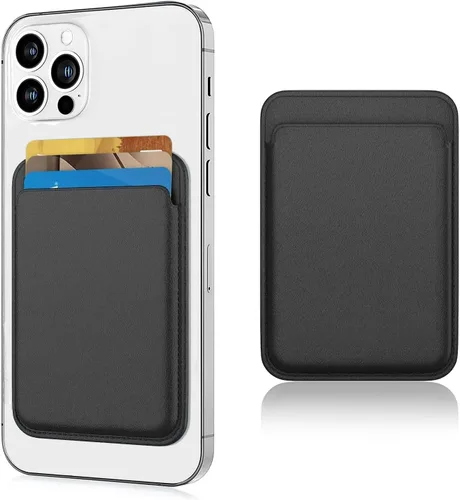 Vista 11 de Cartera magnética compatible con MagSafe para iPhone 17, 16, 15, 14, 13, 12 Pro Max Plus, sin recortes, tarjetero seguro Mag 3 para teléfono celular