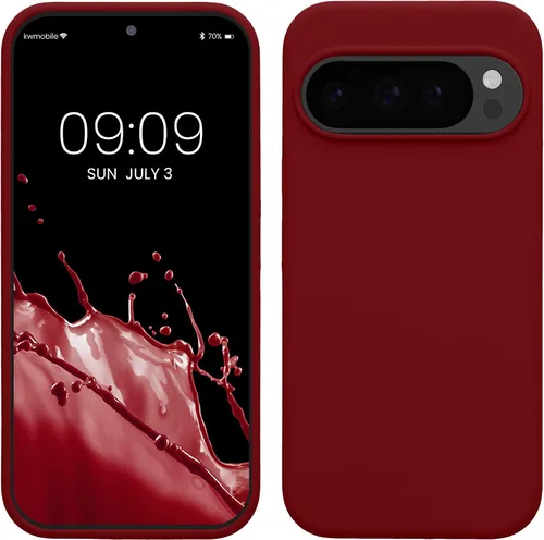 Vista 73 de kwmobile Funda Compatible con Google Pixel 6 Pro - Funda de Teléfono de Silicona TPU con Acabado Suave - Azul Caribe