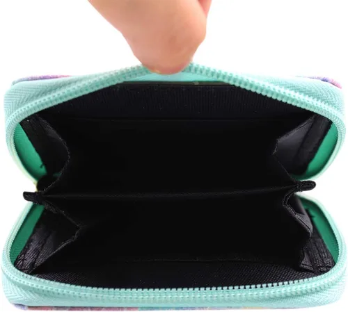 Vista 4 de Carteras cortas pequeñas para mujer, con cremallera para niñas y adolescentes