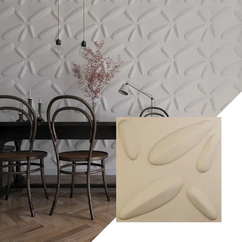 Vista 11 de Ekena Millwork 19 5/8 pulgadas de ancho x 19 5/8 pulgadas de alto, pétalo EnduraWall decorativo 3D, cobre envejecido (cubre 2.67 pies cuadrados).