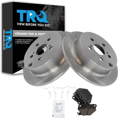 Vista 74 de TRQ Juego de pastillas de freno y rotor de cerámica trasera compatible con Honda Accord V6 1998-02 3.0L con frenos de disco traseros 02-06 Acura RSX