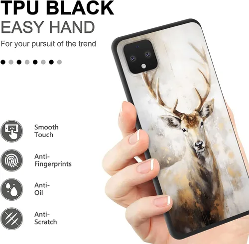 Vista 7 de Funda para Pixel 4 XL, funda de goma de silicona suave a prueba de golpes, funda protectora de cuerpo completo para Google Pixel 4 XL, ciervo