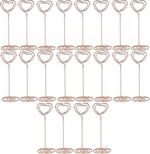 Vista 2 de Soporte para números de mesa de boda, paquete de 20 portatarjetas de nombre, soporte para fotos (paquete de 20, negro)