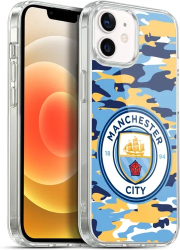 Vista 93 de Head Case Designs Funda de gel con licencia oficial del Manchester City Man City FC Blue Moon Badge Camou [protección de grado militar] compatible