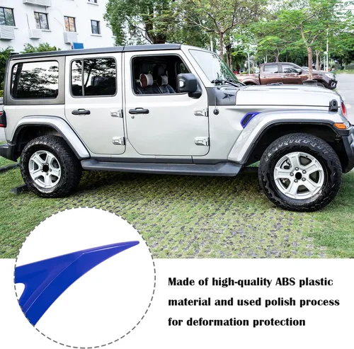 Vista 5 de Bonbo 2 unidades de accesorios exteriores para molduras de rueda, molduras de salida de aire acondicionado lateral para Jeep Wrangler JL JLU Sports