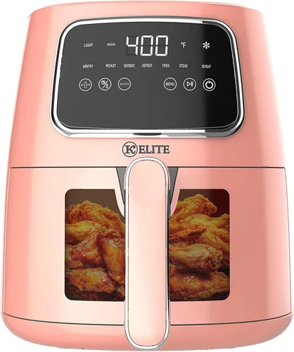 Vista 12 de Kitchen Elite - Freidora de aire compacta de 2.5 cuartos de galón, pequeña estufa de mostrador sin aceite con cesta antiadherente libre de PFAS