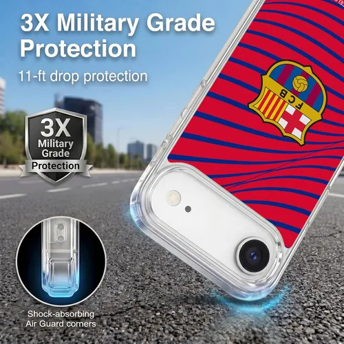 Vista 247 de Head Case Designs Funda de gel suave con licencia oficial del FC Barcelona Barca Crest Graphics [protección de grado militar] compatible con Apple