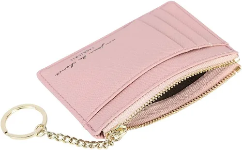 Vista 4 de Cartera minimalista para mujer, 8 tarjetas, monedero, monedero, bolsillo frontal, Casual